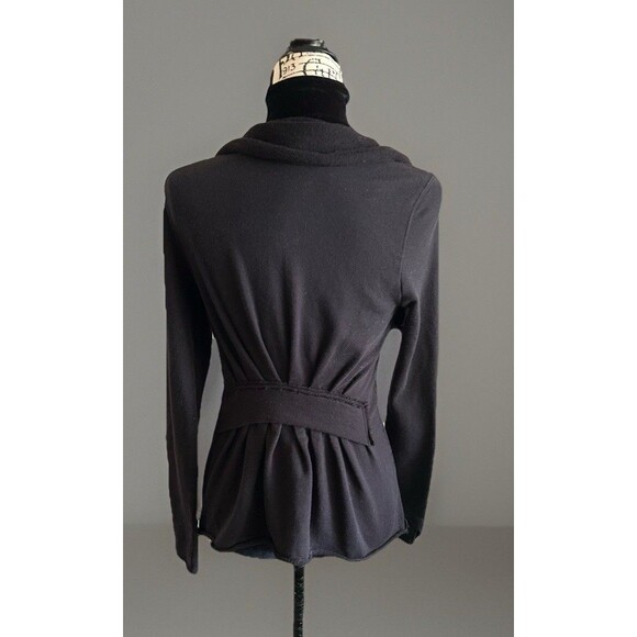 We The Free Ebb And Flow Ruffle Front Jacket Black Zip Front Peplum Hem Size Sm - Picture 4 of 14